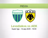 Pronóstico Levadiakos AEK (14 septiembre 2025)