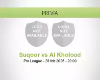 Pronóstico Suqoor Al Kholood (28 febrero 2026)