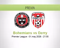 Pronóstico Bohemians Derry (01 mayo 2026)