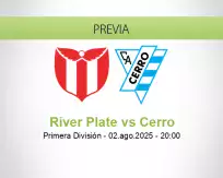Pronóstico River Plate Cerro (02 agosto 2025)