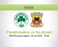 Pronóstico Panathinaikos Go Ahead (02 octubre 2025)