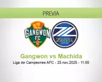 Pronóstico Gangwon Machida (25 noviembre 2025)
