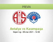 Pronóstico Antalya Kasımpaşa (08 marzo 2021)
