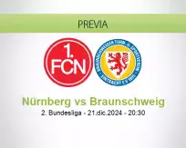 Pronóstico Nürnberg Braunschweig (21 diciembre 2024)