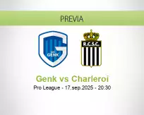 Pronóstico Genk Charleroi (17 septiembre 2025)