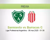 Pronóstico Sarmiento Barracas C (09 marzo 2025)