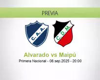 Pronóstico Alvarado Maipú (08 septiembre 2025)