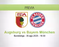 Pronóstico Augsburg Bayern München (30 agosto 2025)