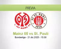 Pronóstico Mainz 05 St. Pauli (21 diciembre 2025)