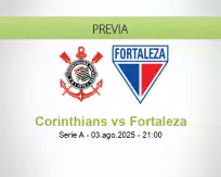 Pronóstico Corinthians Fortaleza (03 agosto 2025)