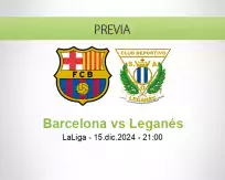 Pronóstico Barcelona Leganés (15 diciembre 2024)