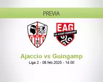 Pronóstico Ajaccio Guingamp (08 febrero 2025)