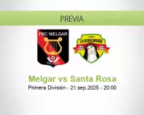 Pronóstico Melgar Santa Rosa (21 septiembre 2025)