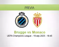 Pronóstico Brugge Monaco (18 septiembre 2025)