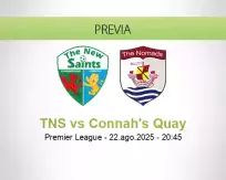 Pronóstico TNS Connah's Quay (22 agosto 2025)