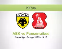 Pronóstico AEK Panserraikos (24 agosto 2025)