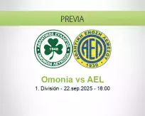Pronóstico Omonia AEL (22 septiembre 2025)