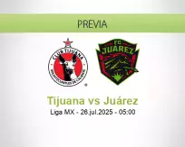 Pronóstico Tijuana Juárez (26 julio 2025)