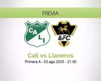 Pronóstico Cali Llaneros (02 agosto 2025)
