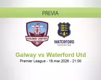Pronóstico Galway Waterford Utd (16 marzo 2026)