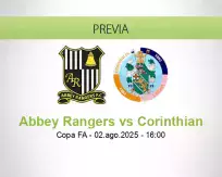 Pronóstico Abbey Rangers Corinthian (02 agosto 2025)