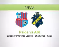 Pronóstico Paide AIK (24 julio 2025)