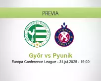 Pronóstico Győr Pyunik (31 julio 2025)