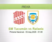 Pronóstico SM Tucumán Rafaela (02 mayo 2026)