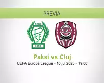 Pronóstico Paksi Cluj (10 julio 2025)