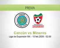 Pronóstico Cancún Mineros (14 febrero 2026)