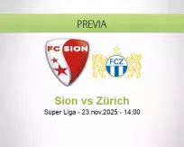 Pronóstico Sion Zürich (23 noviembre 2025)