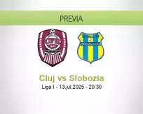 Pronóstico Cluj Slobozia (13 julio 2025)