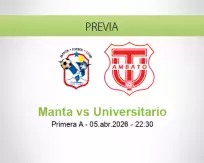 Pronóstico Manta Universitario (05 abril 2026)