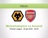 Pronóstico Wolverhampton Arsenal (20 abril 2024)