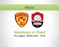 Pronóstico Quadisiya Raed (06 febrero 2025)