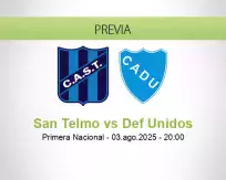 Pronóstico San Telmo Def Unidos (03 agosto 2025)