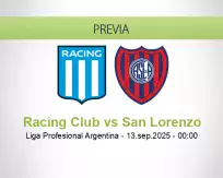 Pronóstico Racing Club San Lorenzo (12 setiembre 2025)
