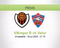Pronóstico Víkingur R Valur (20 julio 2025)