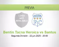 Pronóstico Bentín Tacna Heroica Santos (22 junio 2025)