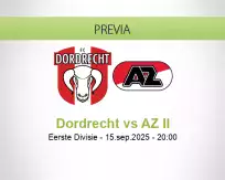 Pronóstico Dordrecht AZ II (15 septiembre 2025)