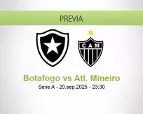 Pronóstico Botafogo Atl. Mineiro (20 septiembre 2025)