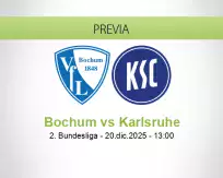 Pronóstico Bochum Karlsruhe (20 diciembre 2025)