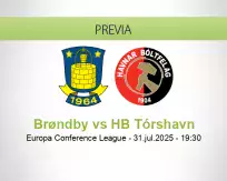 Pronóstico Brøndby HB Tórshavn (31 julio 2025)