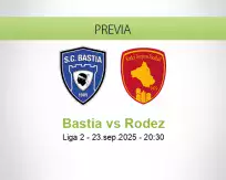 Pronóstico Bastia Rodez (23 septiembre 2025)
