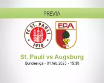 Pronóstico St. Pauli Augsburg (01 febrero 2025)