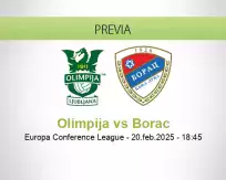 Pronóstico Olimpija Borac (20 febrero 2025)