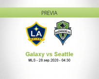 Pronóstico LA Galaxy Seattle Sounders (27 septiembre 2020)