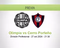 Pronóstico Olimpia Cerro Porteño (27 octubre 2024)