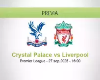 Pronóstico Crystal Palace Liverpool (27 septiembre 2025)
