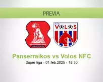 Pronóstico Panserraikos Volos NFC (01 febrero 2025)